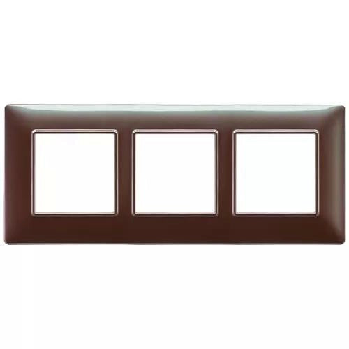 VIMAR PLANA - PLACCA 6M (2+2+2) INT57 MARRONE MIC