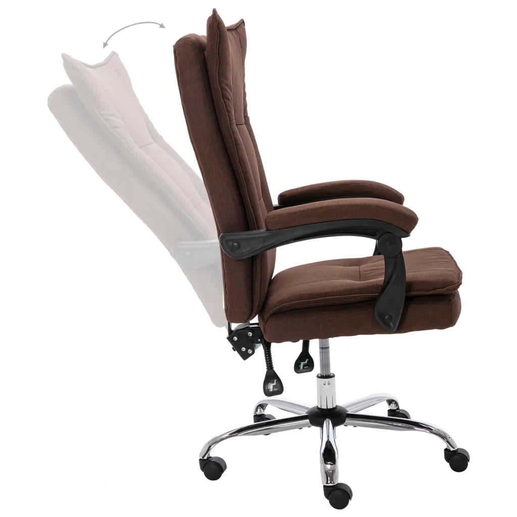 Sedia da Ufficio Marrone in Tessuto 20365