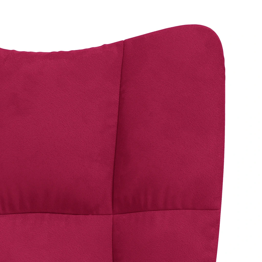 Sedia Relax Rosso Vino in Velluto 328122
