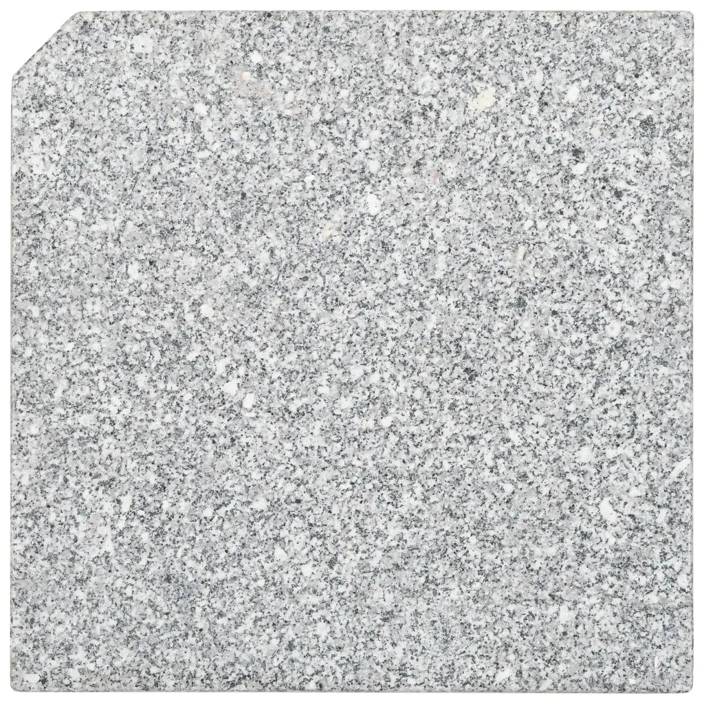 Piastre per Parasole 4 pz in Granito Quadrato 100 kg Grigio CFW1183207