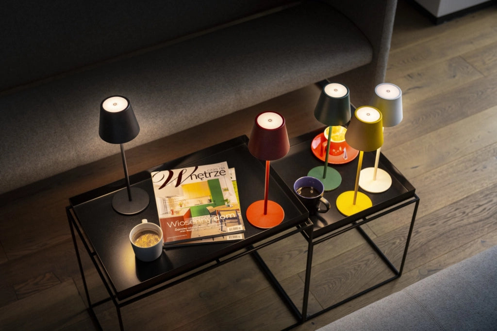 Lampada da tavolo INITA Kanlux nera wireless LED 1,2W