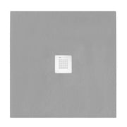 Piatto doccia quadrato 90x90 cm effetto pietra marmoresina STONE quadrato grigio cemento FRANCIA