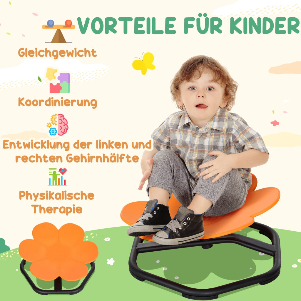 Sedia girevole per bambini, sensoriale, bilanciamento ¨C Minimal ¨C plastica, arancione