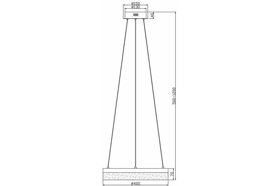 Lampada a sospensione bianca anello Ø40 LED 24W Reality