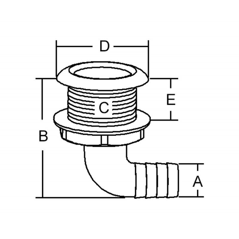 SCARICO PVC/INOX CURVO Ø MM. 25