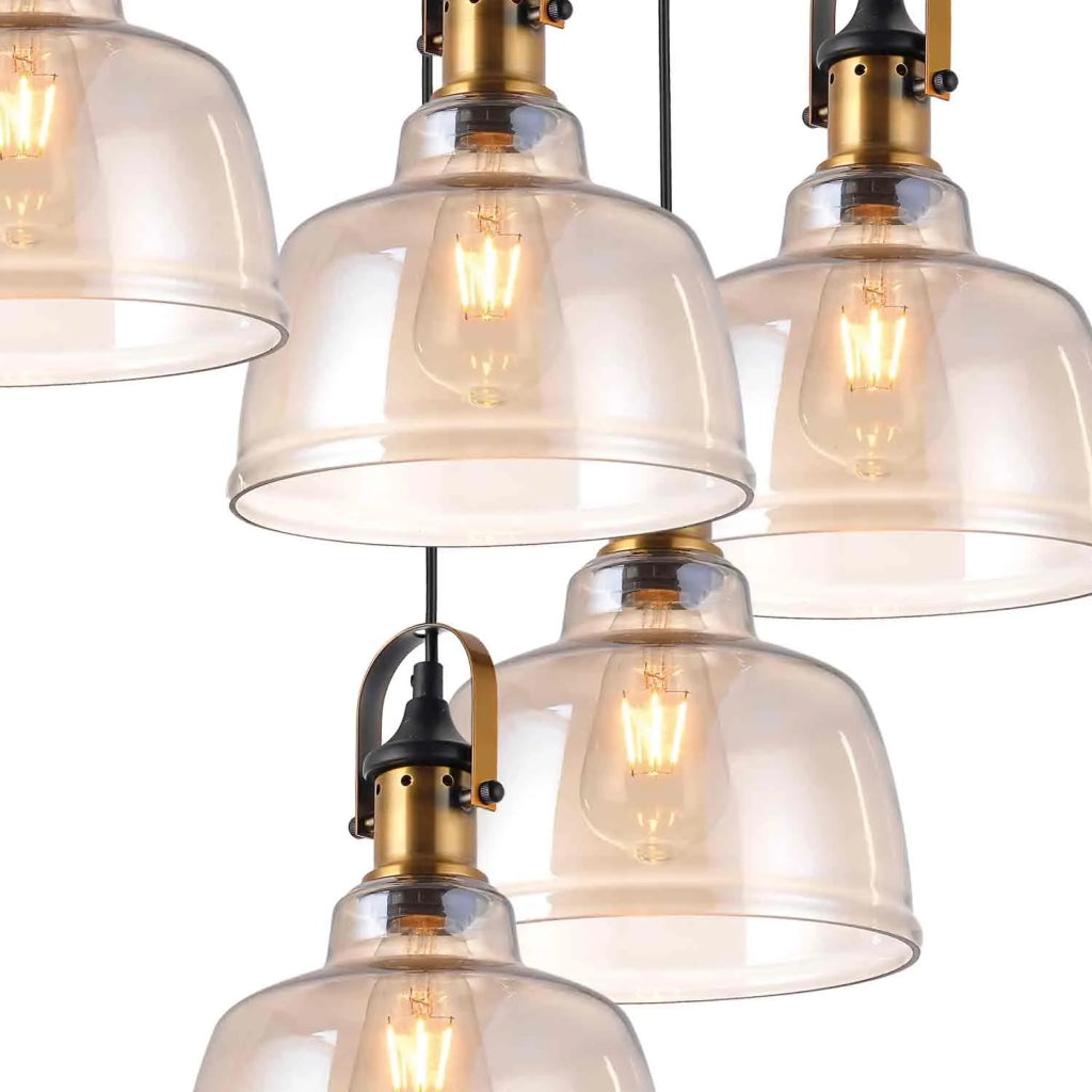 LÚZETE - LAMPADA DA SOFFITTO 6 LUCI FEBBRAIO CRISTALLO CHAMPAGNE E27