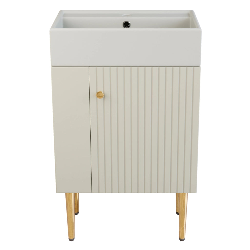 Mobile bagno con lavabo integrato; pannello tridimensionale; MDF; bianco