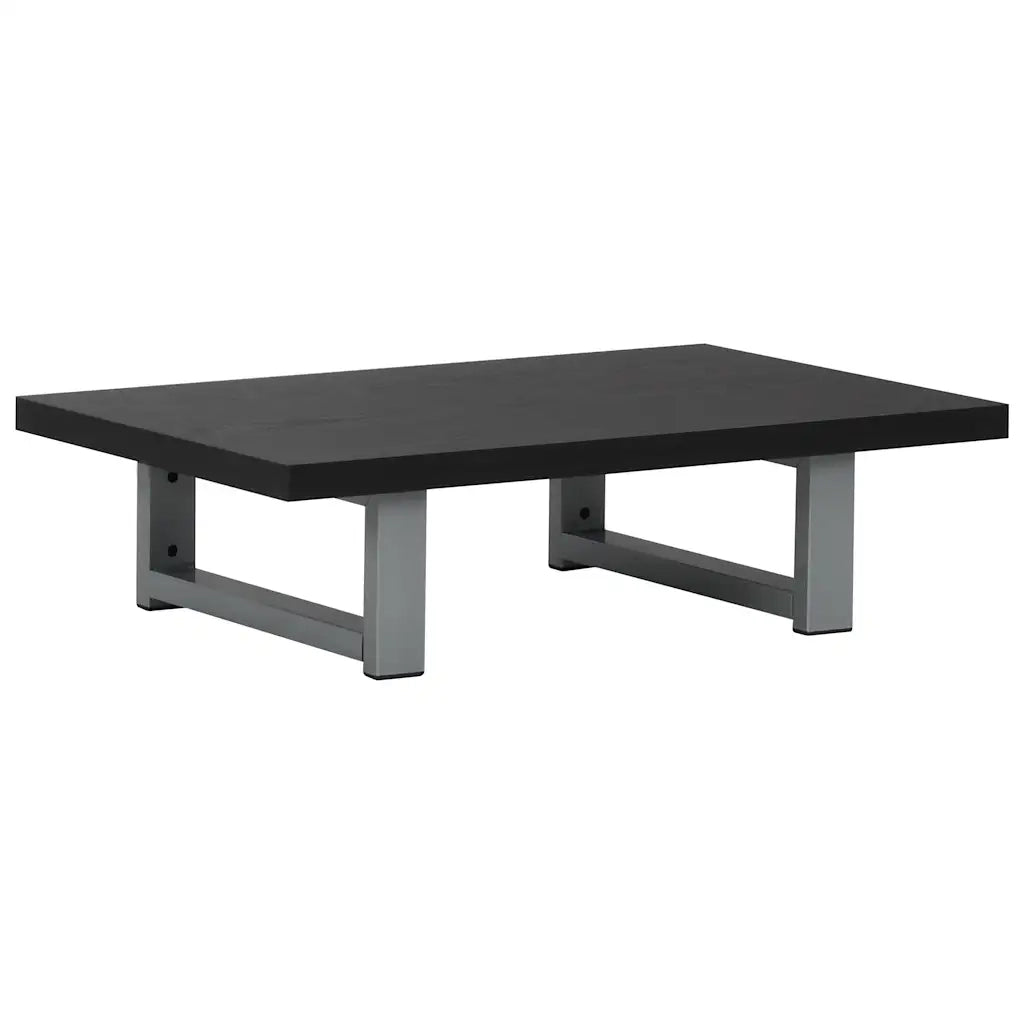 Set Mobili da Bagno 2 pz Ceramica Nero 279336