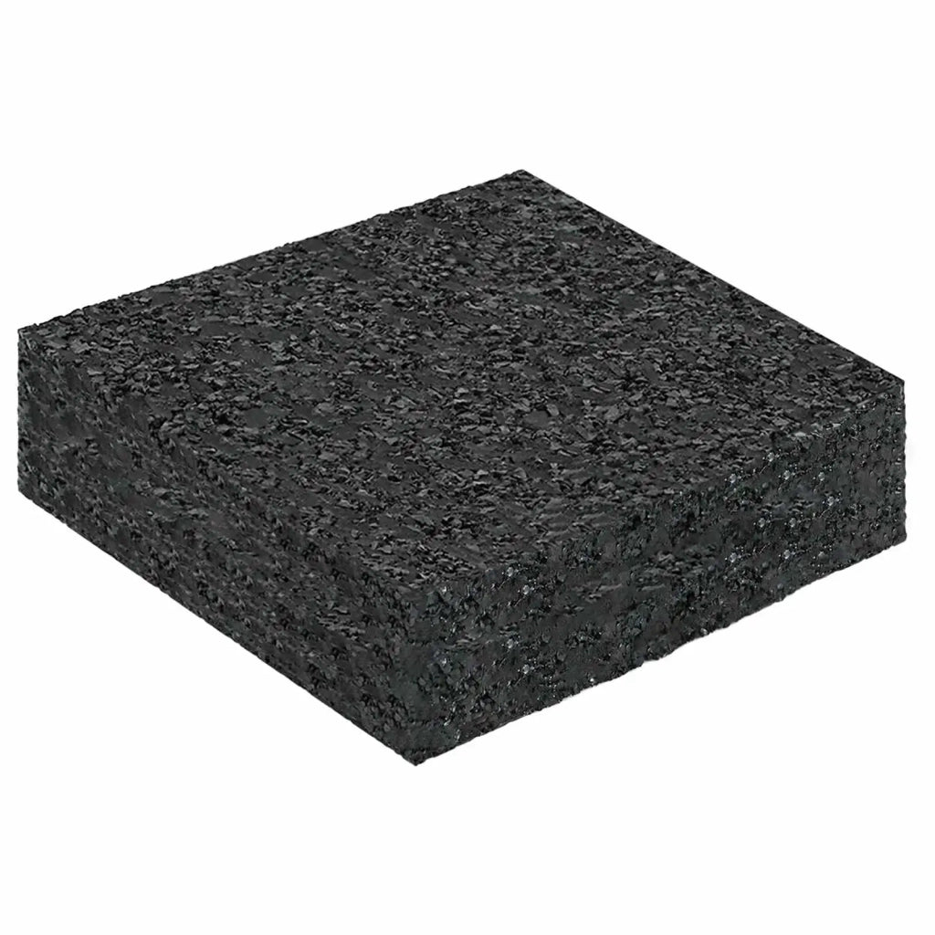 Pad per patio in granuli di gomma Nero 9 x 9 x 2 cm Gomma 42027244