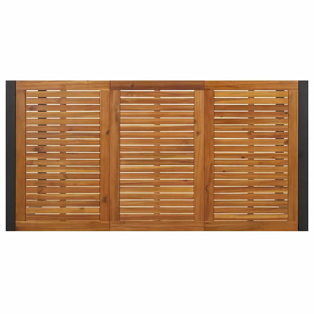 Set da Pranzo per Giardino 7 pcs Nero e Marrone polyrattan 3365481