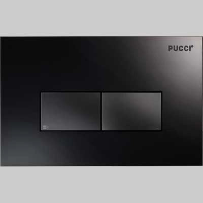 PLACCA DI COMANDO ECO LINEA ACRILICO DOPPIO TASTO  Nero Lucido     PUCCI