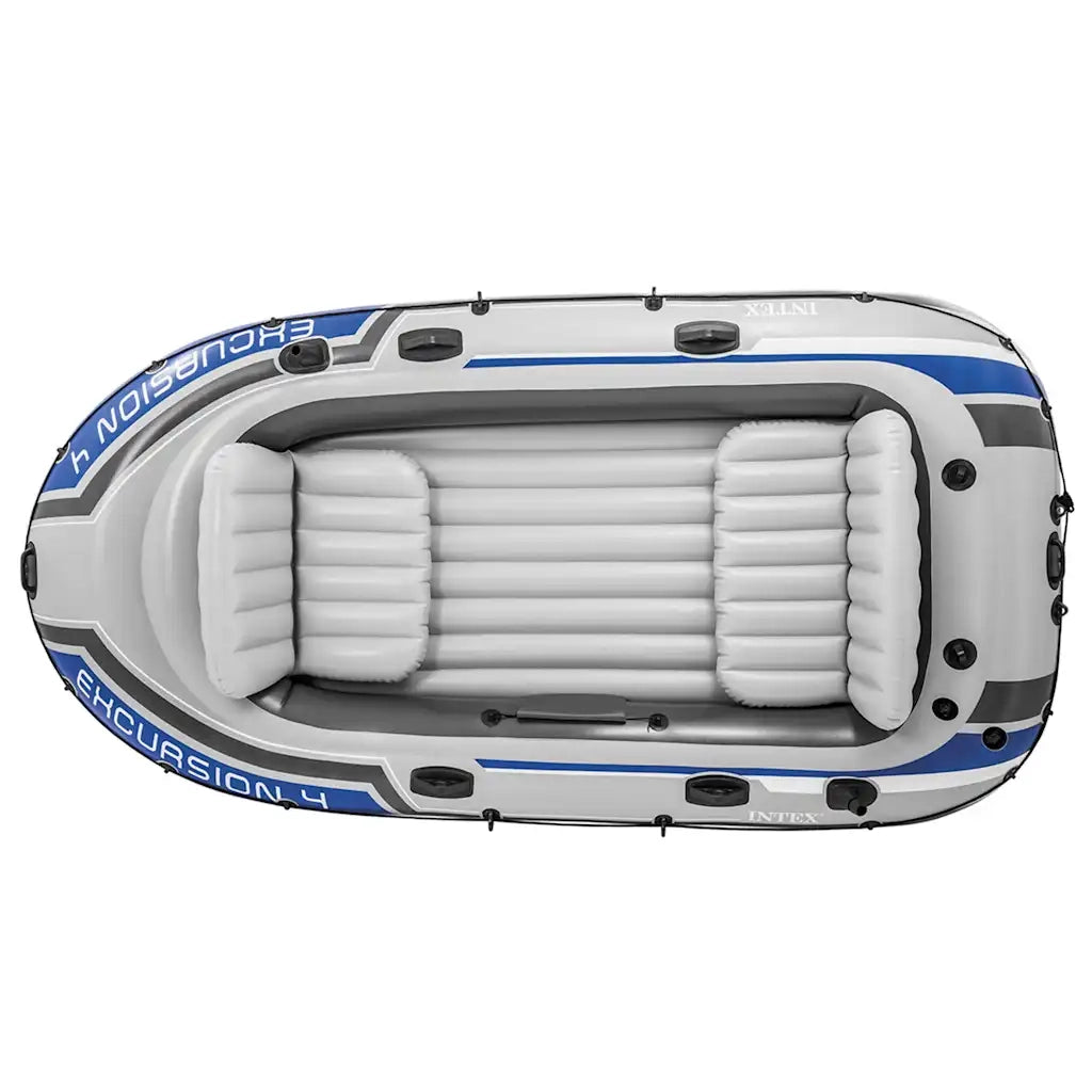 INTEX Gommone Gonfiabile con Remi e Pompa Excursion 4 Set 68324NP 90802
