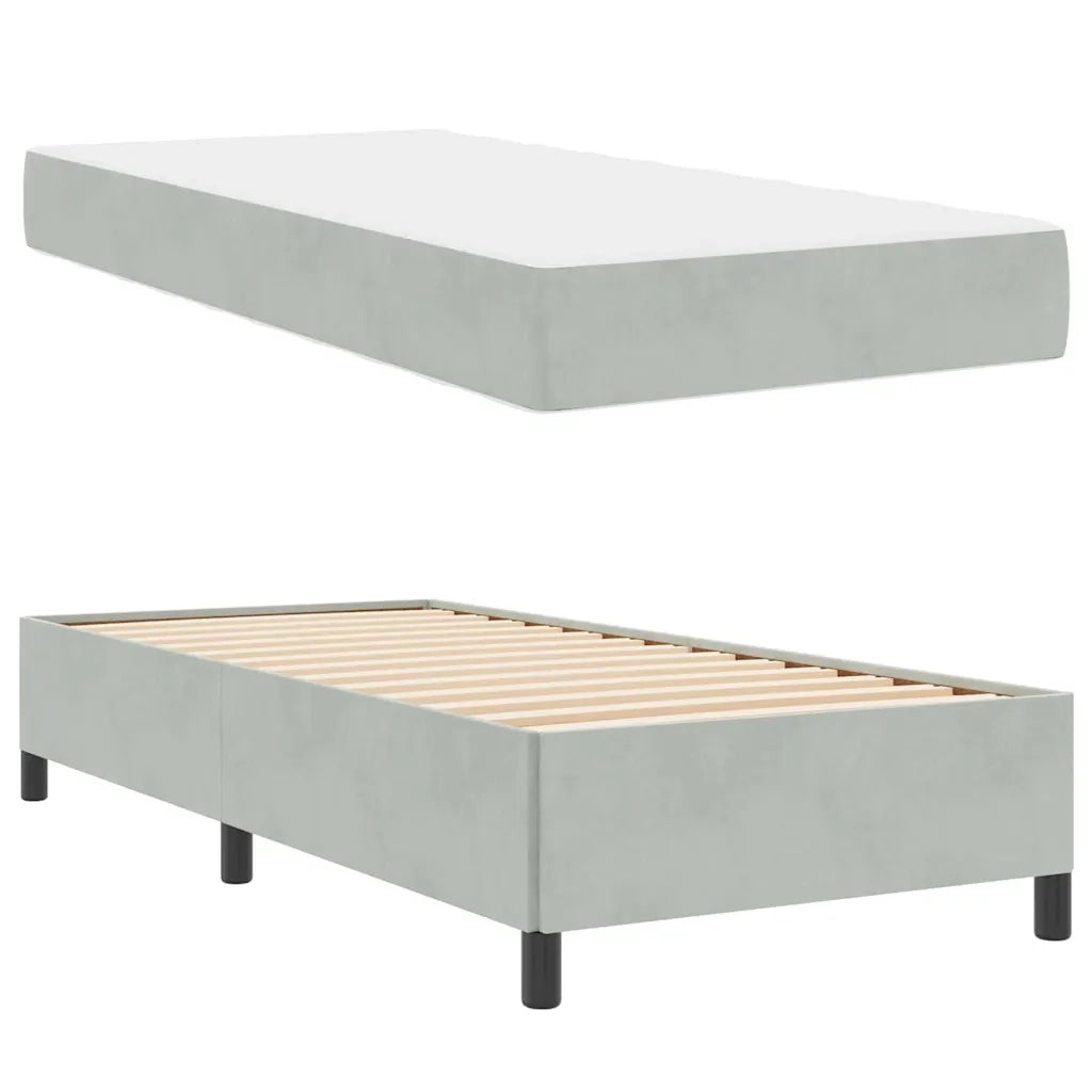 Struttura del letto-Giroletto Grigio chiaro 90 x 200 cm Tessuto 461926