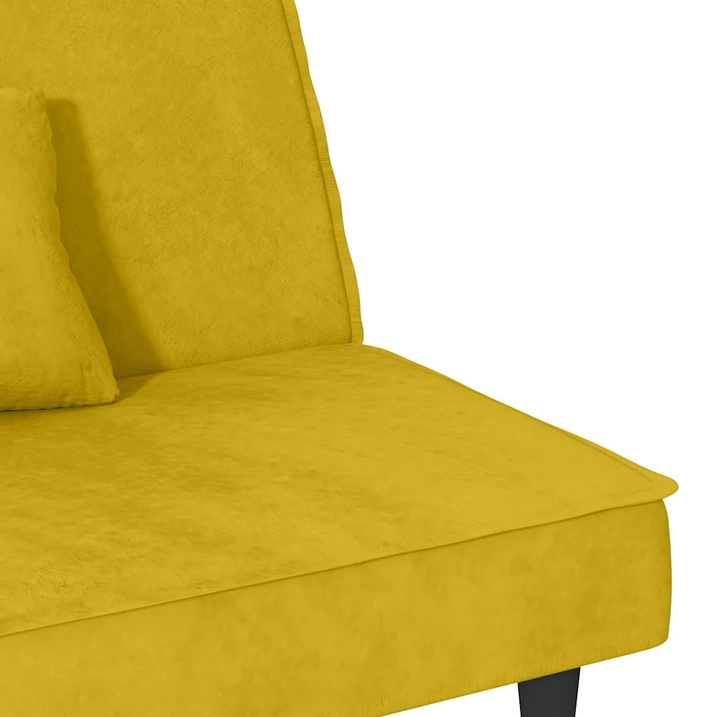 Divano Letto Giallo in Velluto 351912
