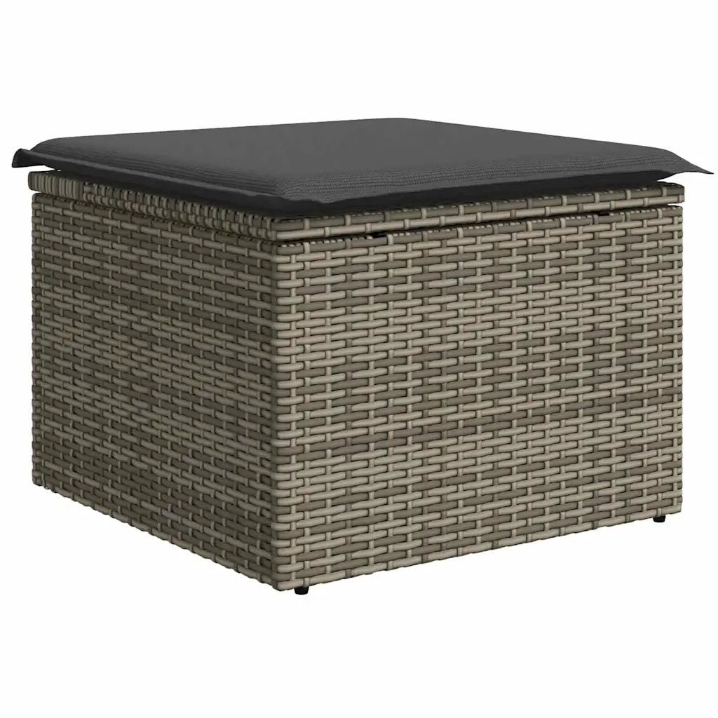 Set Divano da Giardino con cuscino 4 pcs Grigio polyrattan 3355838
