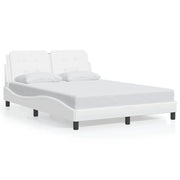 Letto matrimoniale | Letto per adulti | Giroletto senza Materasso Zadar Bianco 120x200 cm in Similpelle