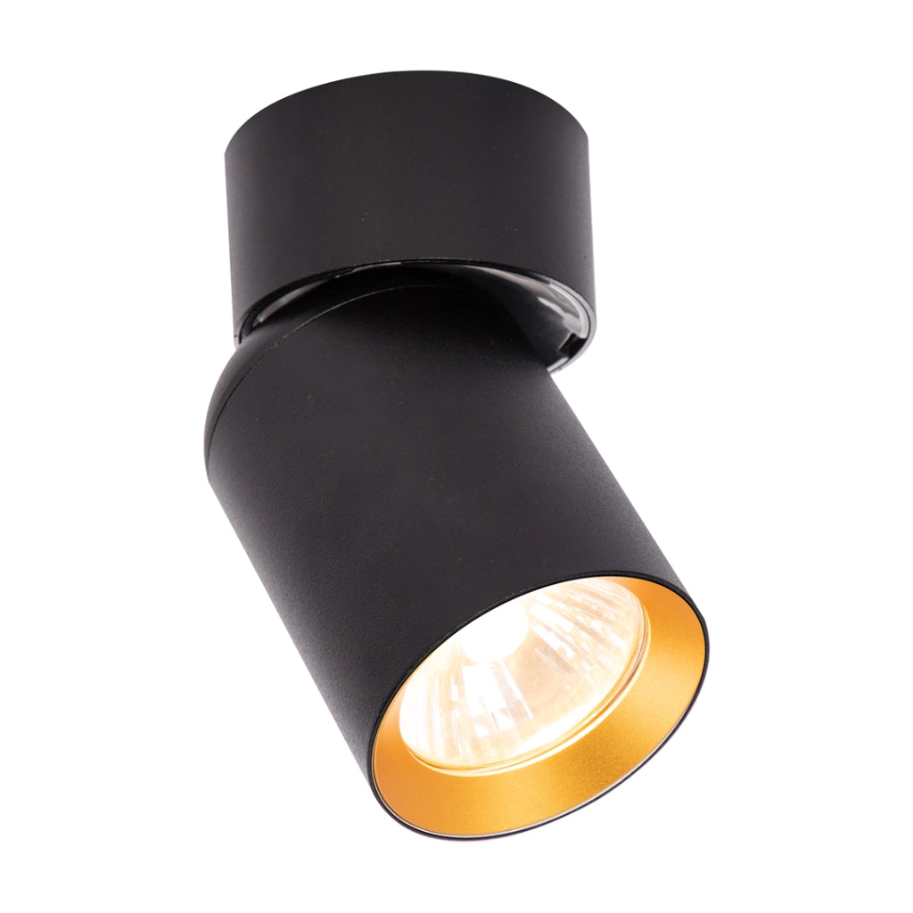 Spot da soffitto orientabile nero oro GU10 10W Andy