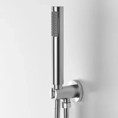 Set doccia incasso satinato con soffione 30 e kit doccia completo Gemini