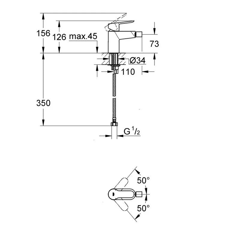 Rubinetto bidet grohe, serie startedge