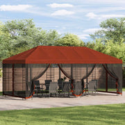 Gazebo con pareti laterali 6 x 3 m Terracotta 3375997