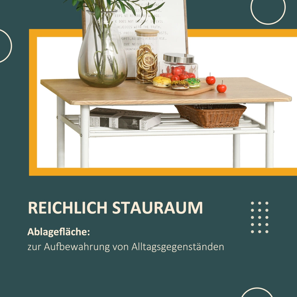 Set tavolo alto da cucina con 2 sgabelli e ripiano ¨C Xylo ¨C bianco