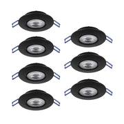 Faretto Incasso Moderno Gedrez Plastiche Nere Trasparente Led 4,9W 3640Lm