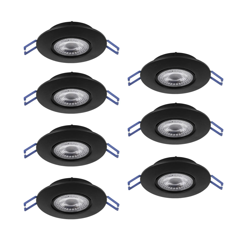 Faretto Incasso Moderno Gedrez Plastiche Nere Trasparente Led 4,9W 3640Lm