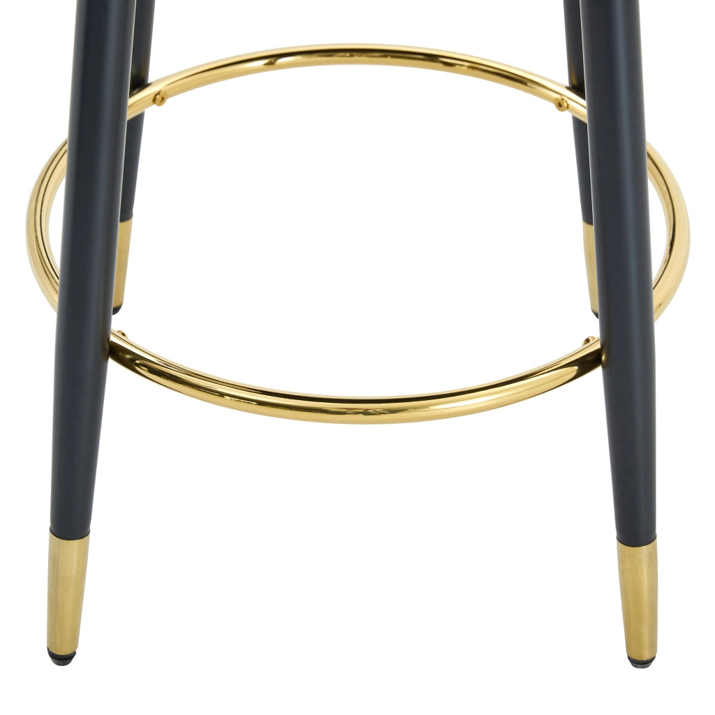 Sgabelli da Bar Girevoli Imbottiti ¨C MINIMAL ¨C Grigio Chiaro/Marrone, PU, Set 2 Pezzi