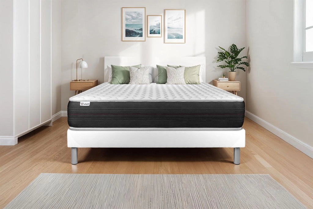 Letto con materasso VITAL SPRING 120 x 200 cm Rete kit Bianco