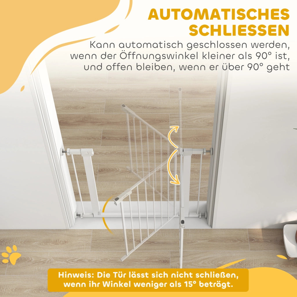 Cancelletto di sicurezza ¨C Xylo ¨C metallo bianco, 76-97 cm, montaggio senza forare