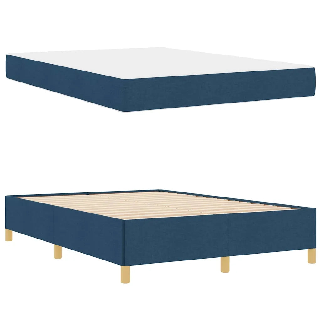 Struttura del letto con materasso Blu 140 x 200 cm Tessuto 3398947