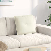 Cuscino per Schiena Crema 50 x 45 cm Tessuto in Cords 42014641