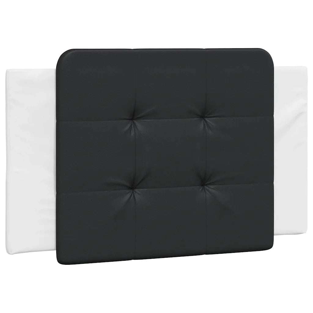 Letto singolo | Letto per adulti | Giroletto senza Materasso Zadar Nero e Bianco 100x200 cm in Similpelle