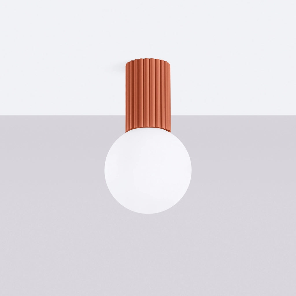 Lampada da soffitto HALO rosso ocra IP44