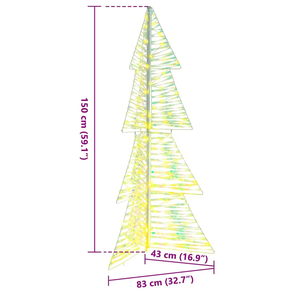 Albero di Natale con 160 LED Bianco caldo 150 cm PET 42019215