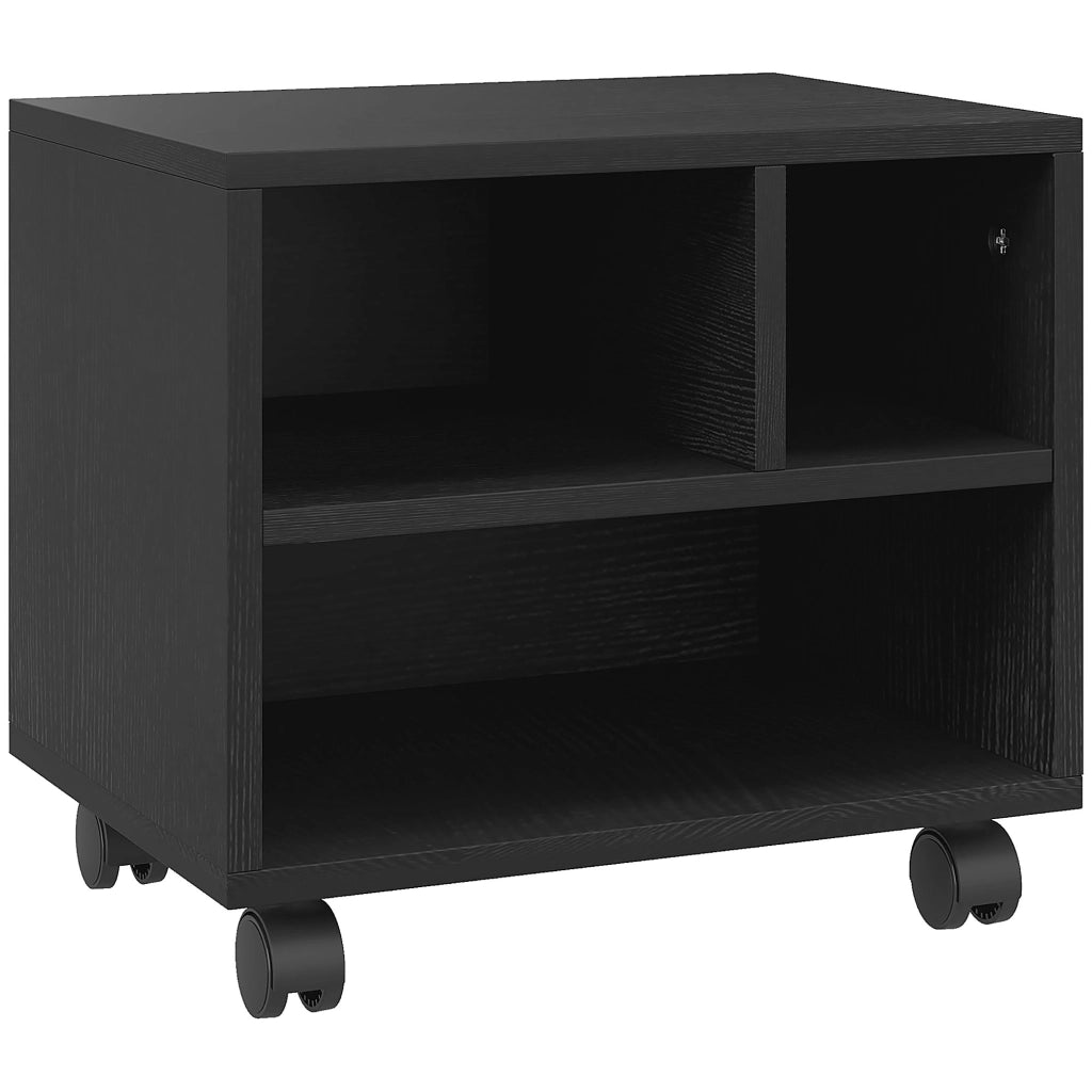 Scrivania con Cassetti e Ruote ¨C Zephmum ¨C 40x30x36cm Nero