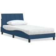 Letto con Materasso Hanko Blu 100x200 cm in Tessuto 3310516
