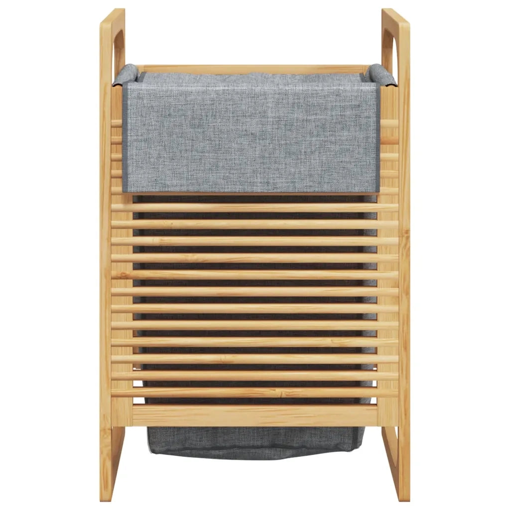 Cesto per il Bucato con Borsa Grigia 32x30x36,5 cm in Bamb¨´ CFW4281736