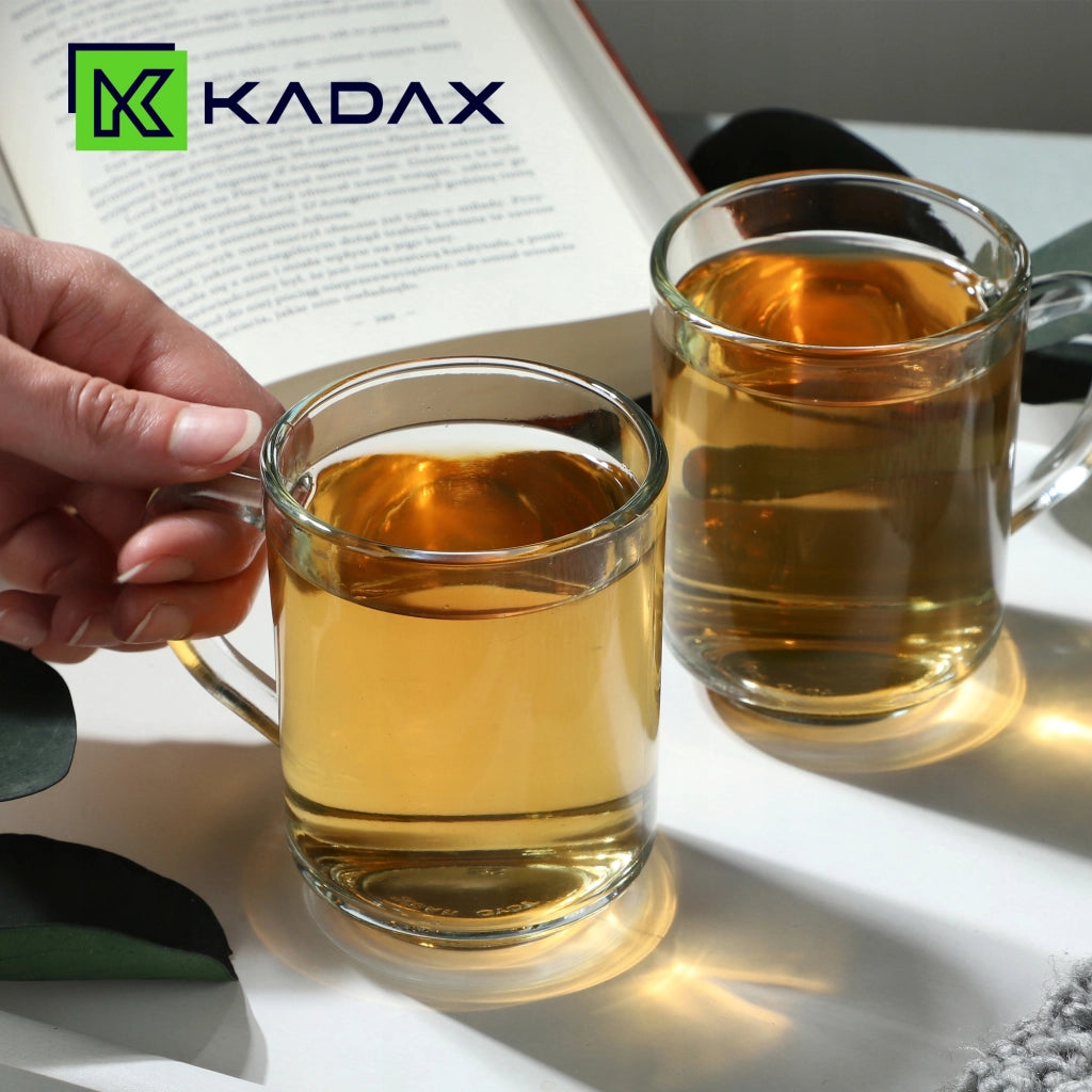 Bicchieri KADAX per tè, caffè e altre bevande con manici, set da 2 pezzi, 240 ml