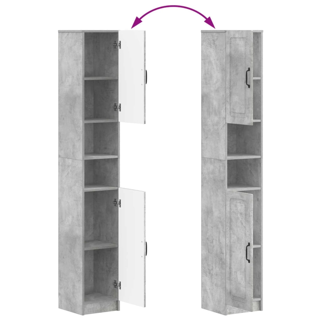Set di Mobili da Bagno da 4 Pezzi UTRECHT Grigio Cemento 3417975