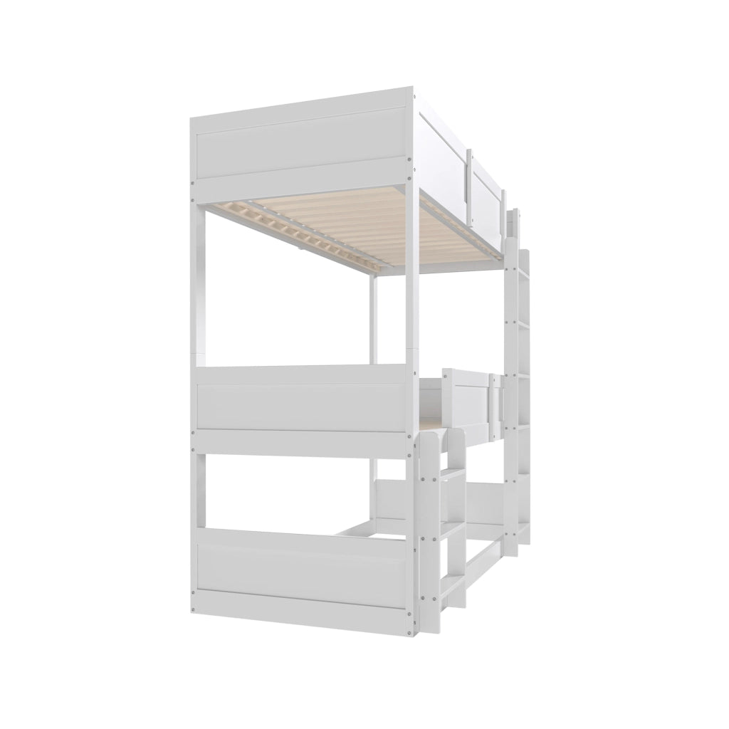 LETTO a castello triplo 90x200 cm in legno bianco