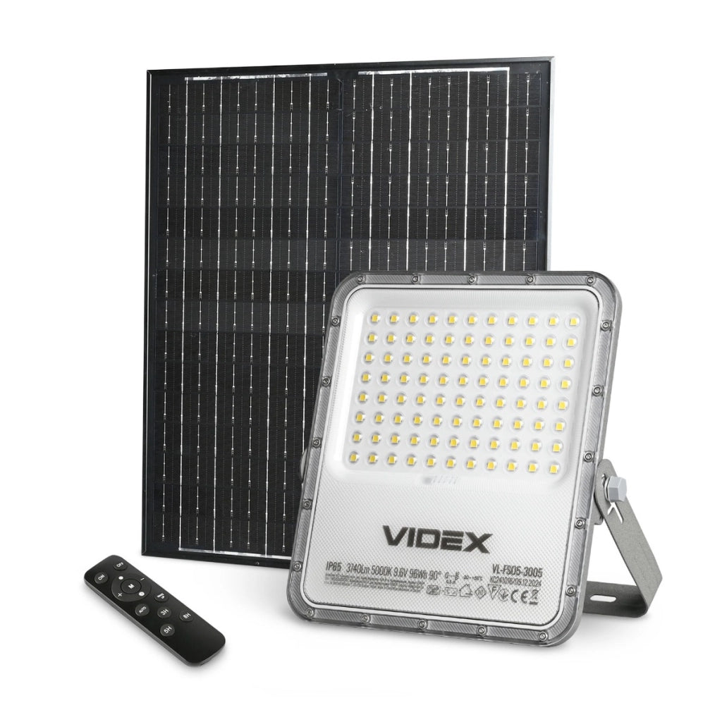 Videx faro solare 40W 3740lm 5000K IP65 telecomando