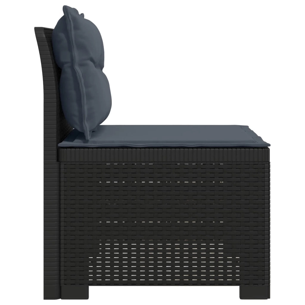 Divano da Giardino a 1 Posto con Cuscini Aspetto Rattan PP 8011799