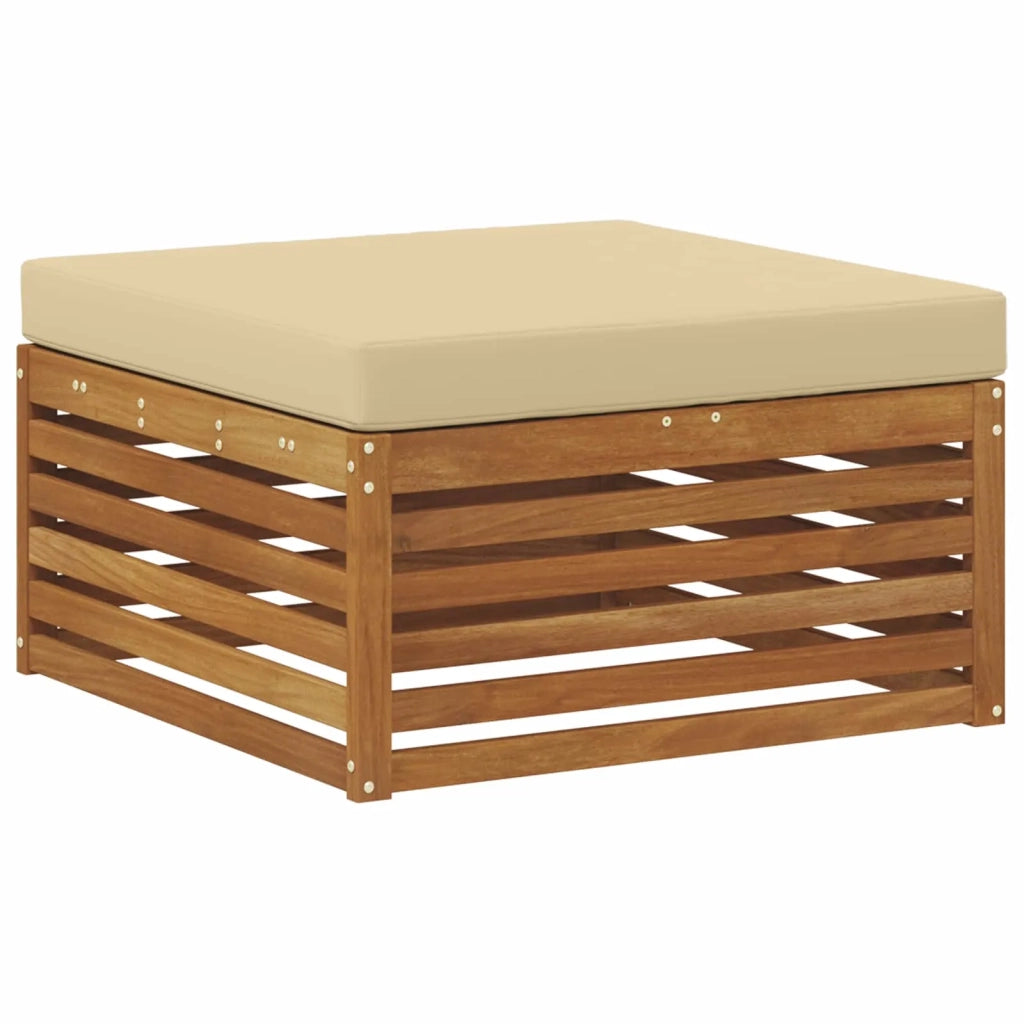 Set di divani da esterno con cuscino 6 pcs Naturale e Beige 3373348