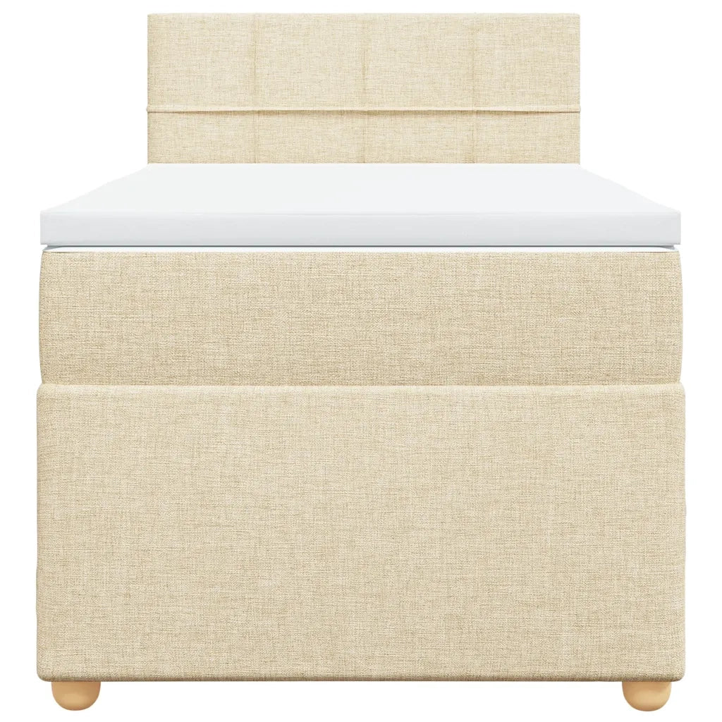 Giroletto a Molle con Materasso Crema 80x200 cm inTessuto 3288812