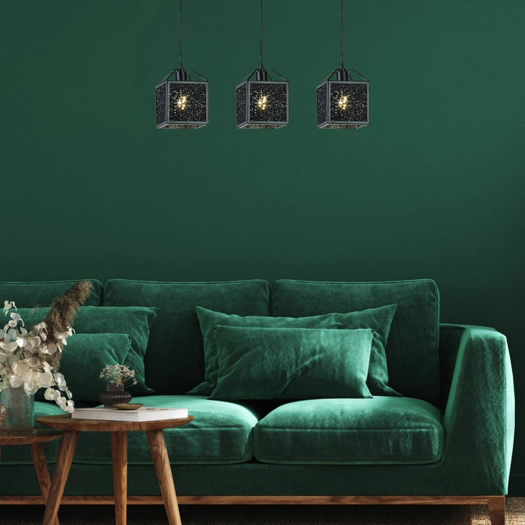 Rabalux Samilo lampada a sospensione 3xE27 nera 120cm