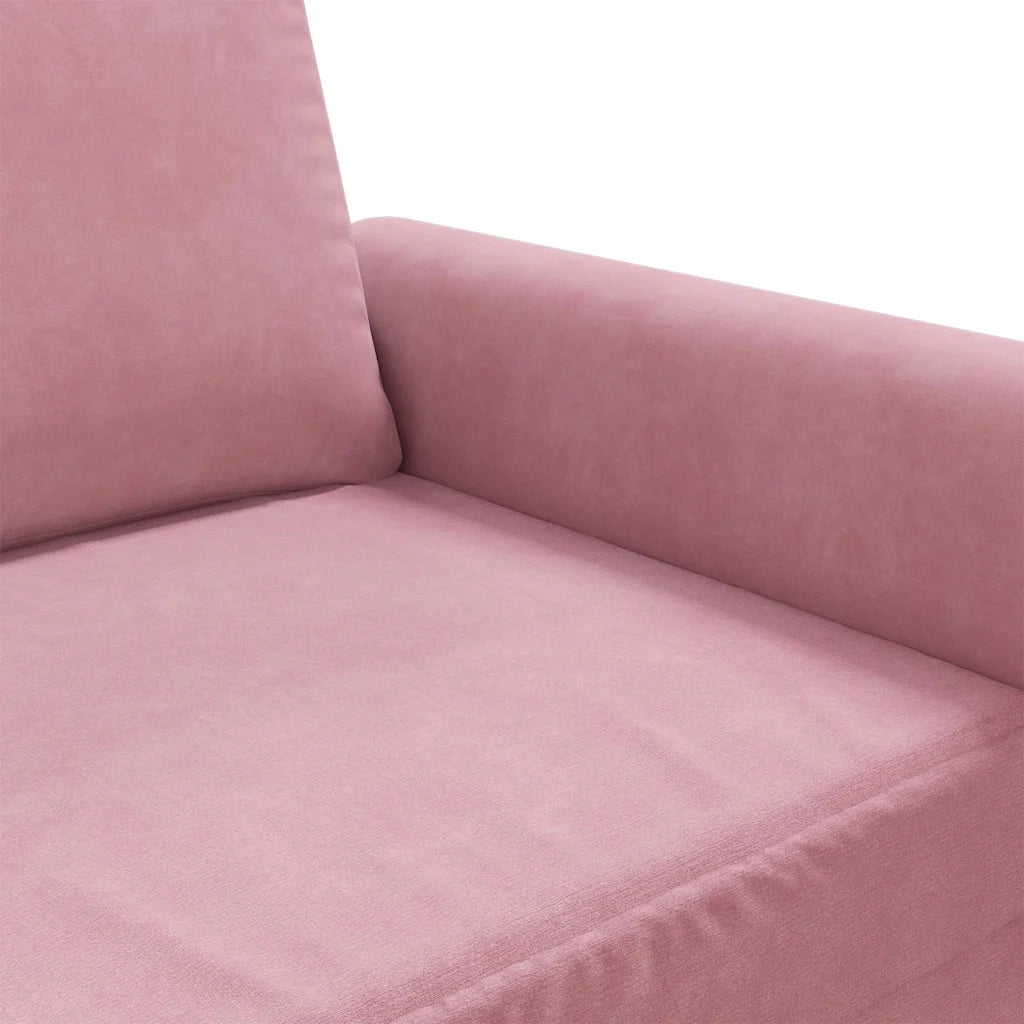 Divano a 3 Posti rosa 180 cm in Velluto 359542