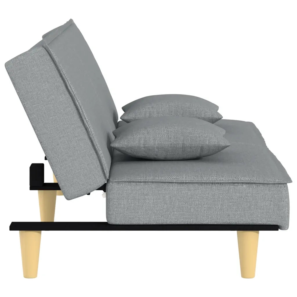 Divano letto | Sof¨¤ letto | Letto singolo Grigio Chiaro in Tessuto