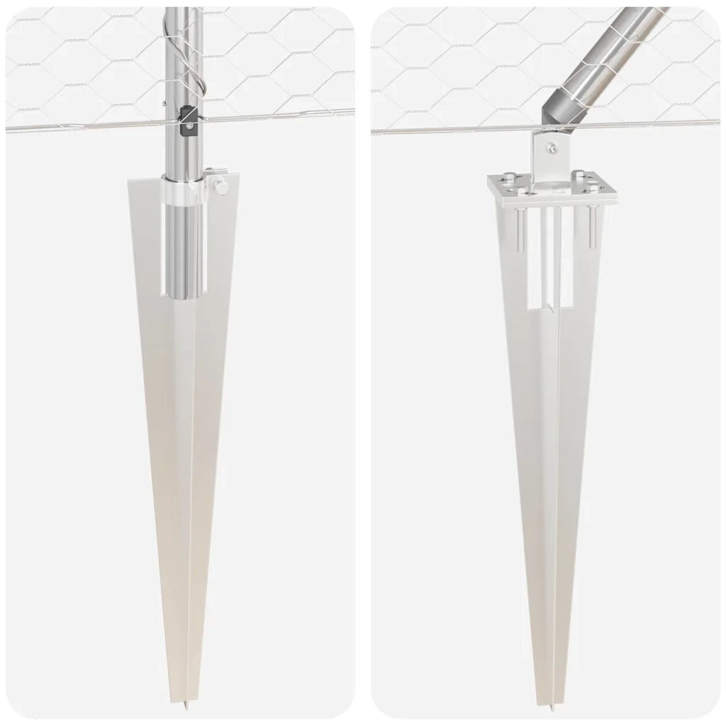 Palo della recinzione Argento 3353410
