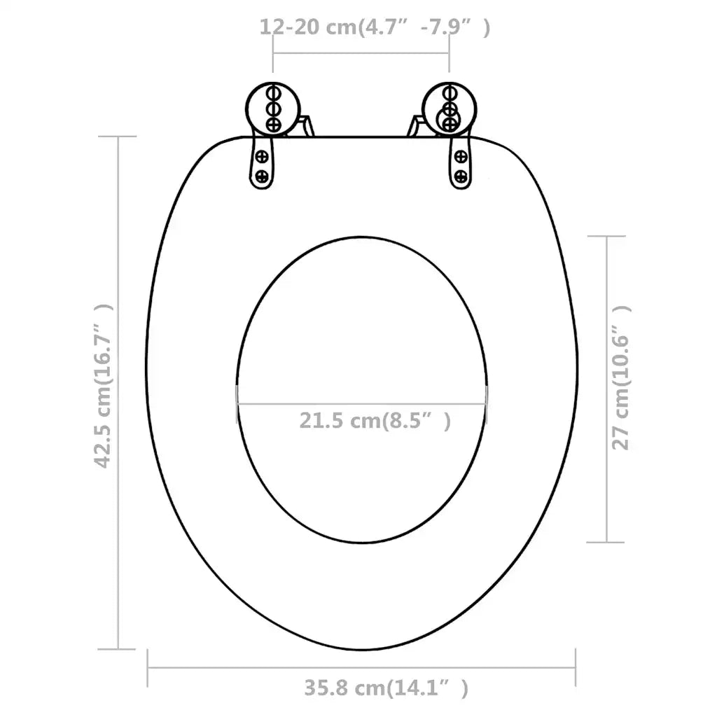 Tavolette WC con Coperchi 2 pz in MDF Bianche 275907